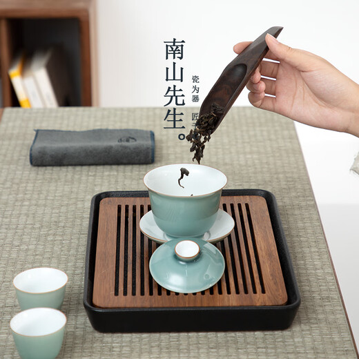 Mr. Nanshan tea set accessories household wooden teaspoon Kung Fu tea set tea shovel tea spoon ebony tea spoon ebony_tea spoon