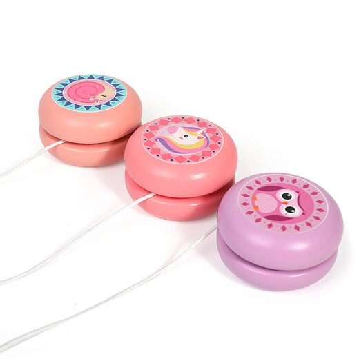 Childhood Infinity (ONSHINE) Wooden Yo-Yo Children's Yo-Yo Round Cartoon Animal Elastic Ball Kindergarten Toys Owl Yo-Yo
