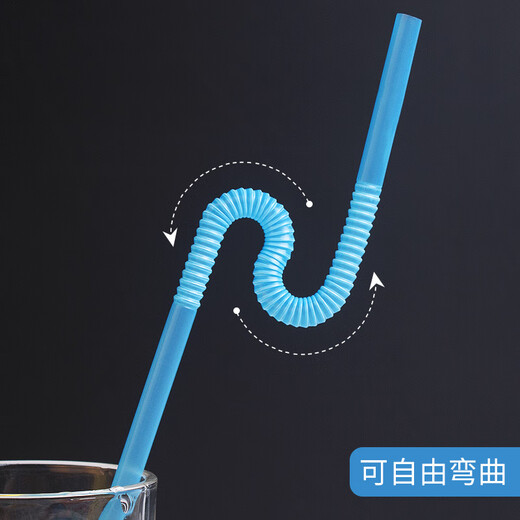 UO disposable straws bendable plastic for baby and children's food art straws 200 pieces UO-8291