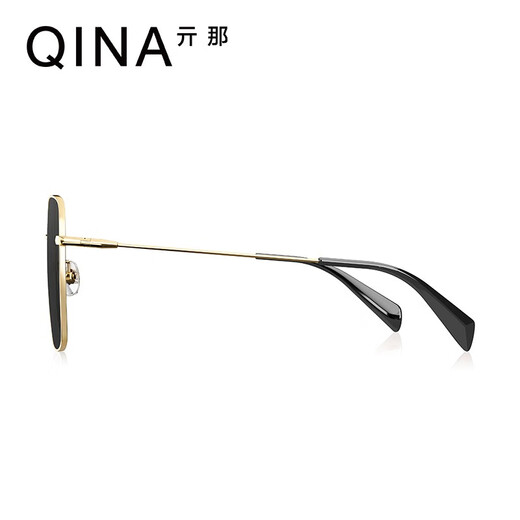 Qina (QINA) glasses Zhao Lusi same retro square frame sunglasses for female elegant temperament sunglasses QN7027A60 (design model)