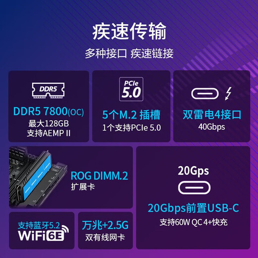 ASUS (ASUS) Z790 Z690 PC Gaming E-Sports Материнская плата поддерживает DDR5D4 Memory Maximus Z790 Extreme