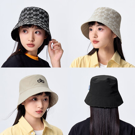Semir Semir fisherman hat for men permanently co-branded double-sided women can wear embroidered and printed exquisite couple hat black 90001