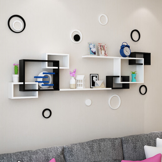 TV wall shelf living room wall storage wall hanging living room restaurant TV background wall decoration wall free package