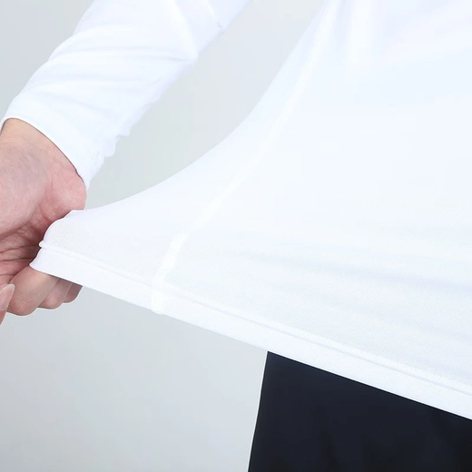 KELME Sports Tights Men's Autumn Long-Sleeved Bottoming Shirt Breathable Basketball Football Stretch Fitness Wear White L