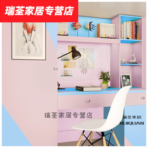 PVC防水自粘墙纸纯色宿舍即时贴广告刻字墙贴纸家具翻新宿舍寝室 7027荧光黄45CM*10M 超大