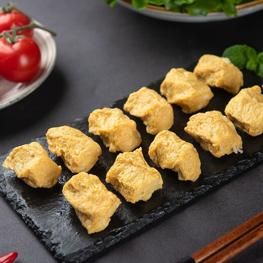 蜀海脆骨鱼豆腐195g/盒 速冻爽涮锅串串火锅丸料肉糜类制品生鲜食材 脆骨鱼豆腐195g*1
