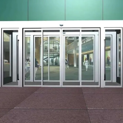 酒店办公楼写字楼自动感应平移门 商铺不锈钢框钢化玻璃感应门厂 茶色