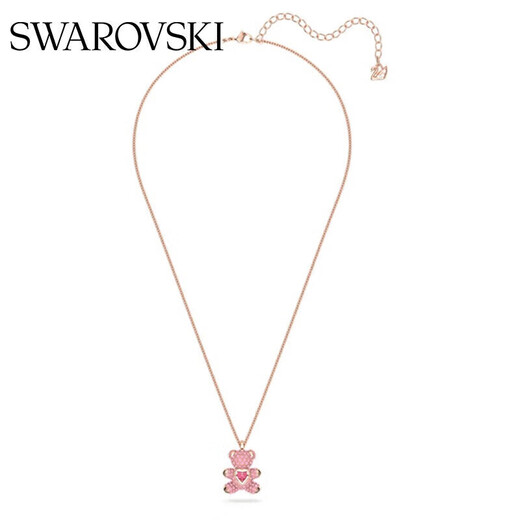 Swarovski (SWAROVSKI) TEDDY Pink Teddy Bear Necklace for Girlfriend Birthday Gift for Women 5642976