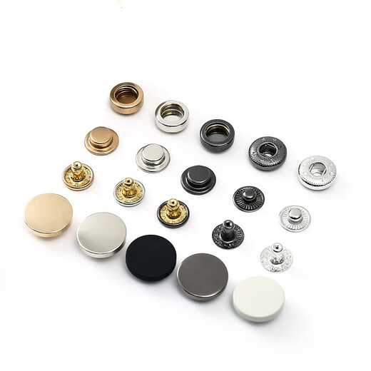 Cubra la hebilla de metal cuádruple sin costura, hebilla femenina, botón, botón, accesorios de decoración de ropa Botón de chaqueta de abajo, Gold (6 piezas) Herramienta de entrega de 17 mm Hebilla de la cara + 831 Hebilla inferior
