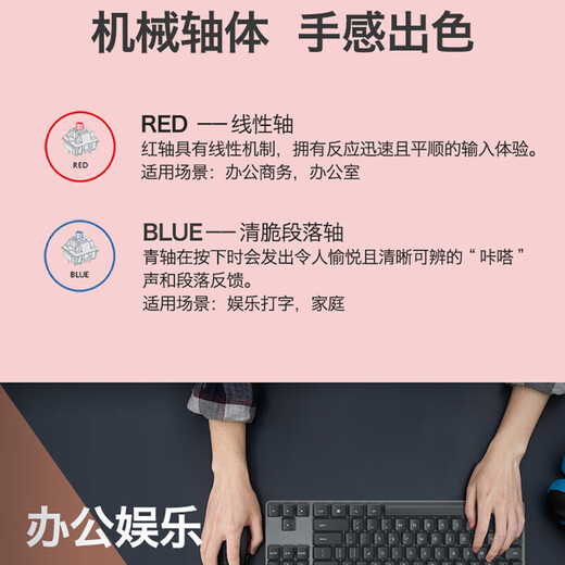Logitech K835 Wired Mechanical Keyboard Gaming Office Business Peripheralals TTC Achse 84 Tasten Linie Freunde Weißblau Achse
