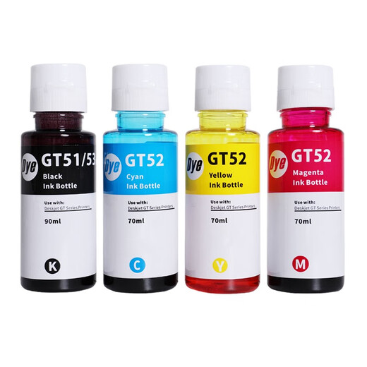 适用惠普HP Smart Tank 675打印机墨水通用专用hp675黑彩色GT51 52 53XL 黑色1瓶