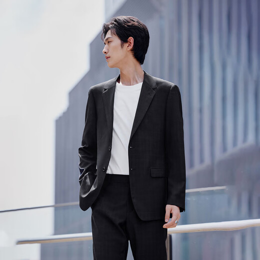 PEACEBIRD Men's Autumn Suit Jacket Men's Casual Single-breasted Casual Suit Suit (Slim Fit) M