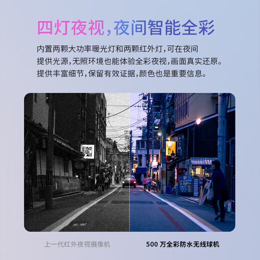 普联（TP-LINK）监控摄像头家用 高清无线室外防水球机 手机APP远程看家 全彩红外夜视360度全景旋转云台版监控器 【单镜头丨单画面】500万断电续航版 32GB内存卡【免费升级64GB卡】