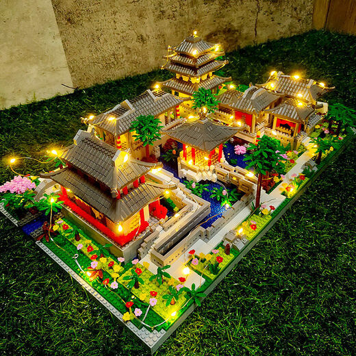 Zhiai Falcon Blocals Blocys Building Chinese Building Adulte Micro-grain Assembly Blocs Blocs Toy Ornaments Modèle Potala Palais 3884 PARTICULES + acrylique +