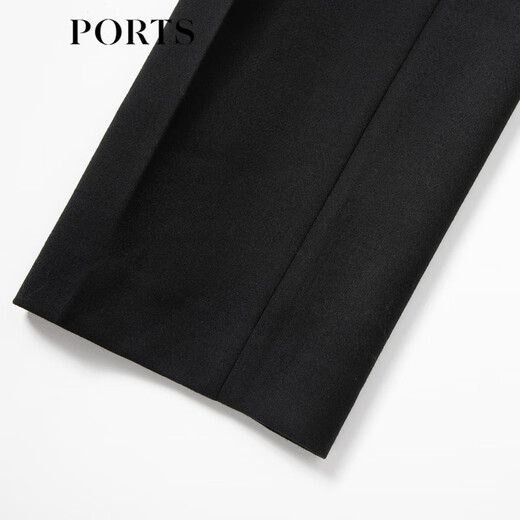 PORTS Women's Autumn and Winter New Sewn Knitted Mid-calf Trousers LL9P031LWW042 Black S (4)