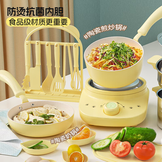 Food play real cooking mini kitchen real cooking set cooking can be eaten by Jiajia girl gift 7-14 New Year gift
