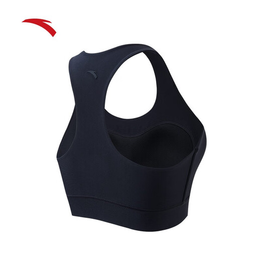 ANTA Small Waist Sports Vest Women's Autumn and Winter Outdoor Pilates Yoga Underwear Fitness Cushioning Bra BRA Basic Black-4 XS