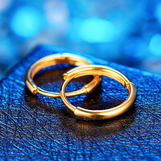 Nianfu earrings 2022 new trendy niche design high-end 2023 trendy 18k gold glossy aperture earrings for women 1