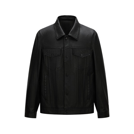 
GIOVANNI VALENTINO Casual Men's Genuine Leather Jacket Men's Cowhide Lapel Jacket