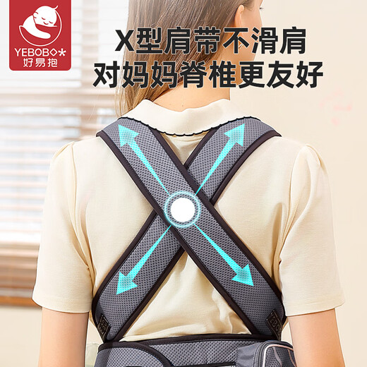 Haoyi bébé tabouret de taille ceinture nouveau-née bébé étreigne horizontalement 0 à 3 mois étreint un petit mois de petit mois pour transporter bébé pour porter le bébé celtique gris: amélioré cinq en un, peut s'asseoir ou mentir du tour de taille universel (recommandé 70-122 cm)