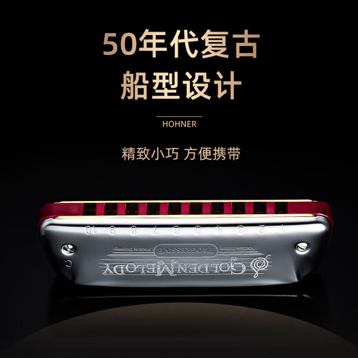 
HOHNER German Melody Ten Hole 10 Harmonic GM Blues Blues Adult Harmonic 10 Hole C-tuning PADDY Scale - New