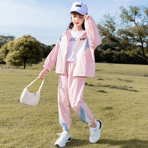 Disney Brand Children's Clothing de 3 a 14 años de edad de 3-14 años Autumn Suit Spring y Autumn Style 8 Chaqueta infantil 9 niñas Conjunto de dos piezas de moda BQ1585 más Velvet Invierno Ropa de invierno Marrón de tres piezas 140