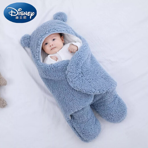 Disney (Disney) baby blanket newborn autumn thickened blanket newborn baby anti-jump swaddle 0-3-6 months supplies blanket lambswool white 9M (3-6) months