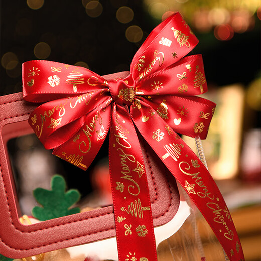 DOROCH Christmas ribbon 6 meters ribbon decoration ribbon gift packaging ribbon party decoration ribbon 2.5cm