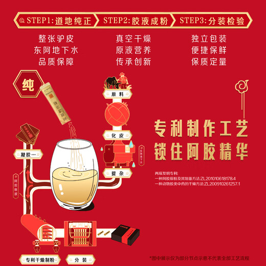 Dong'e Ejiao Small Gold Bar Donkey Gelatin Instant Powder 3G*14 bolsas fáciles de preparar para regalos de mujeres para ancianos Donkey Hide Gelatin Powder Chen LiJun mismo estilo