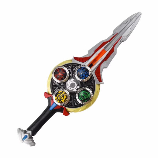 Creación ágil Ultraman Magic Gyro Obu Santa Espada Tiga Divine Light Stick Zeta Sublimator Lanza de juguetes para niños Obu Holy Sword-Quad Core Continuo Gyro