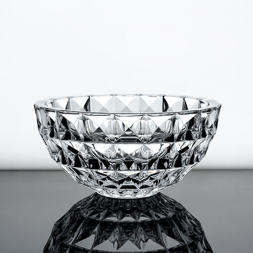 BOHEMIA Czech imported crystal glass fruit plate home gift fruit plate fruit bucket basin decoration light luxury home DIAMOND diamond fruit bucket 325mm
