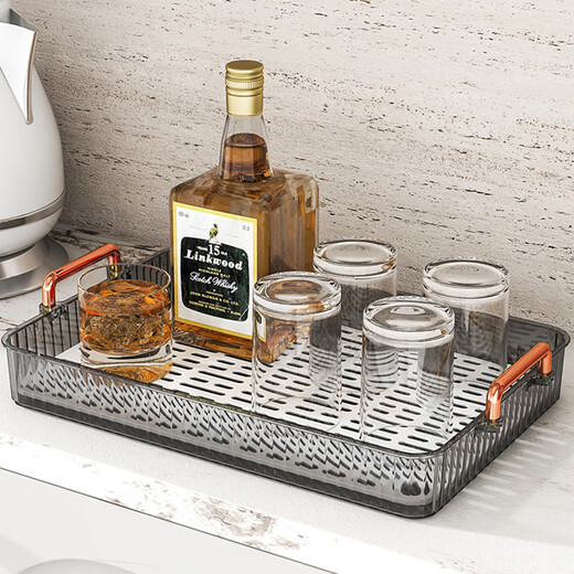 PINYU (PINYU) Tea Plate Cup Tea Set Tea Cup Tray Light Luxury Household Rectangular Drain Tray Kettle Storage New Drain Cup Stand