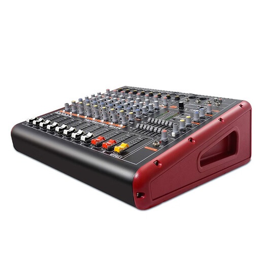 NXG professional mixer with amplified power for stage performance, wedding, Bluetooth reverb equalization effect microphone all-in-one 8-channel 1000W+1000W (15-inch speaker recommended)