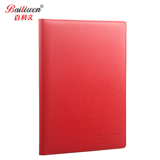 Bailliin Contrat Clip A4 Red Pu Leather Business Office Office Clip Clip Clip Clip Black and Red Folder Book BL3884 avec boucle magnétique rouge