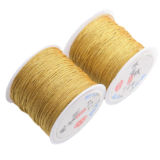 Suodie Golden No. 72 0.8mm Jade Thread DIY Braided Bracelet Hand Rope Matching Thread for the Runaway Princess Golden Broom Gold Wire Gold No. 72 Jade Thread 10 meters/roll