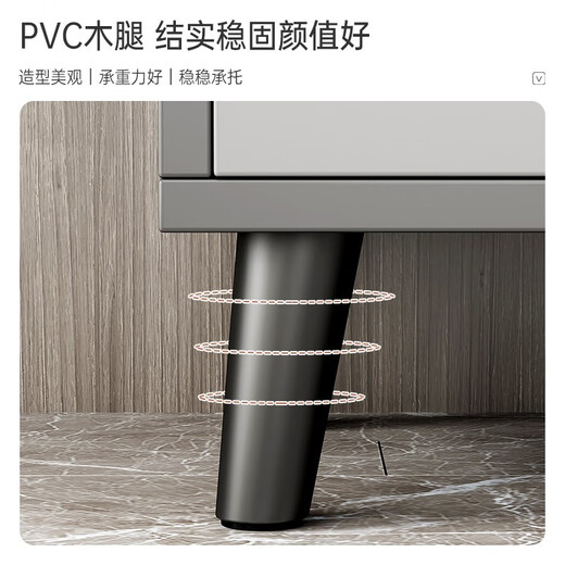 Saichu shoe cabinet simple household multi-layer storage living room door entrance cabinet small apartment storage shoe cabinet shelf recommended four doors and one drawer sky gray 120cm