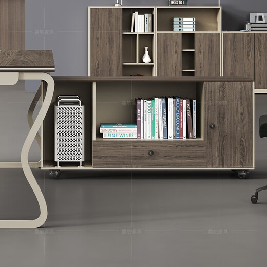 Jiahang boss desk desk leader president desk office single staff desk 1.4 meters * 0.7 meters with side cabinet LA1