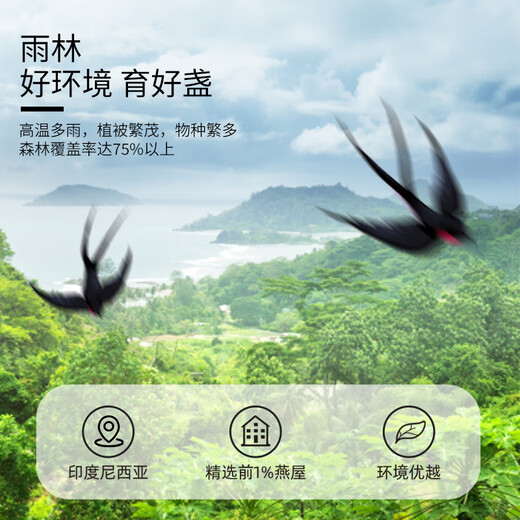 Huangjia Premium Big Bird's Strip 10G Trockener Vogelnest importiert Vogel Nest Tonic Gaben für die Frau, ältere Eltern zu ehren