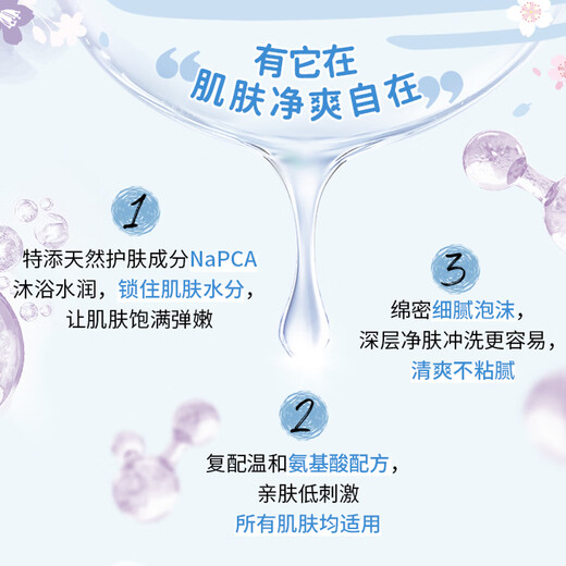 Opal Spring Sakura Pink Sakura Fragrance Shower Gel Hydrating Moisturizing Shower Gel 1.055L