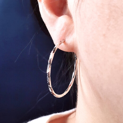 Pt.Charmpt950 Platinum Earrings Platinum Large Circle Earrings Car Flower Earrings Personalized Fashionable and Durable Earrings Highlight Your Atmosphere In Stock National Inspection Certificate 4.1-4.2g