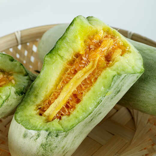 Dayu yangjiao honey melon seeds old varieties early maturing thin-skinned spring fruit melon seeds collection yangjiao honey muskmelon seeds 100 pieces x 3 bags