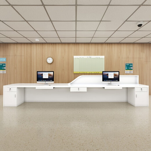 Yingxing Hospital Medical Guide Hospital Reception Station Electrolytic Board Paint Pre-Examination and Triage Service Desk Customized Nursing Station Workbench 1800*600*1050mm