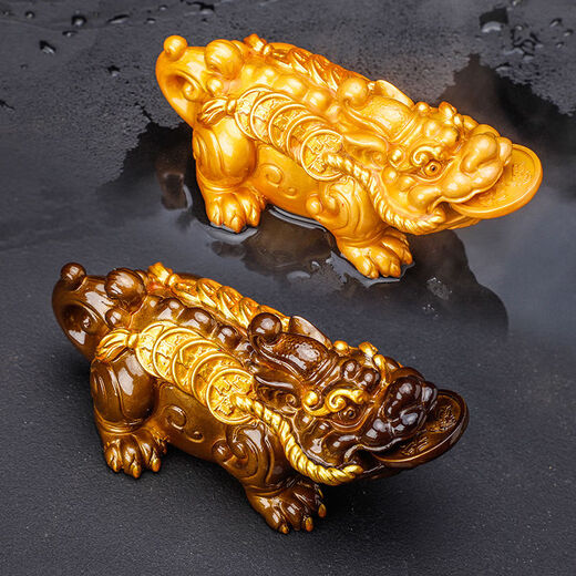 Chuge high-quality color-changing tea pet ornaments Pixiu creative tea play Kung Fu tea set tea tray accessories can be used to raise tea ceremony pet accessories large color-changing Pixiu gold
