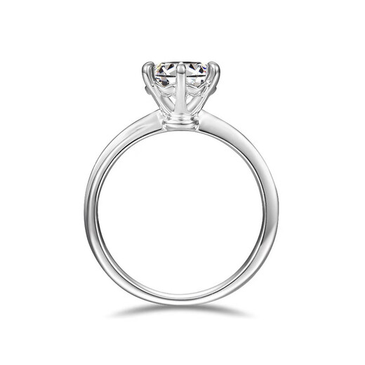 AVHE platinum diamond ring PT950 six-claw twist arm torus ring cultivated diamond real diamond women's wedding gift Chinese Valentine's Day platinum twist arm torus-30 points diamond 9-20 circle can be consulted