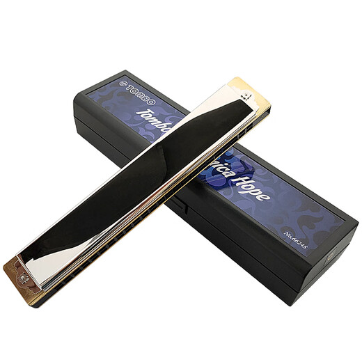 Tombo Japanisch importiert Gong 24-Loch High-End-Leistung polyphonische Harmonika C verdickte Kupfer-Sitzplatte 6624s 24-Loch 12 Hauptset