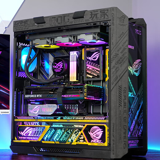 ASUS ROG family bucket Sun God RTX5080 Night God 5070Ti graphics card AMD thousand frames e-sports R79800X3D assembly computer game DIY high configuration host mod desktop machine R7 9800X3D + ASUS RTX5070Ti with three
