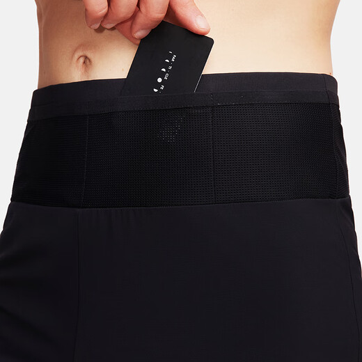 
Particle Mania Sports Shorts Spring and Summer Men Comfortable Stretch Fake Two-Piece Running Fitness Shorts 12350 102 Dark Black S
