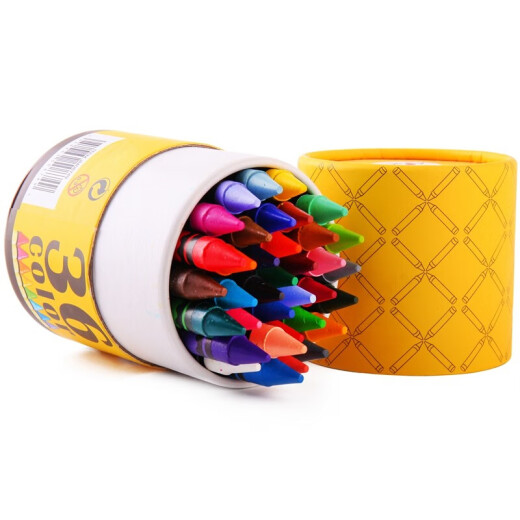 Meile Childhood Children's Crayons Don't Dirty Hands 36 Colors Washable Thick Rod Anti-Broken Brush Painting Toy Painting Tool Color Pen Back-to-School Gift