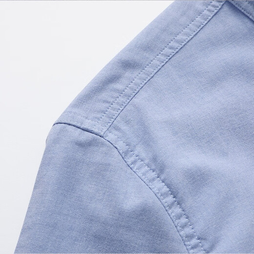 Romon Oxford Shirt à manches à manches courtes Men de nouveau Men Men Men's Men's Men's Moyen-Agents et Young Summer Fashion Fashion Slim Shirt Men Light Blue 41