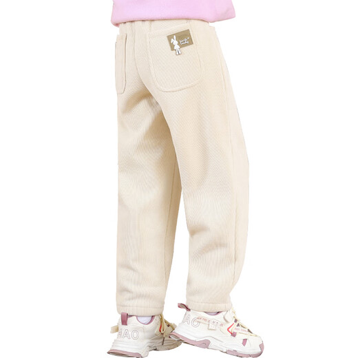 优优1点（Yoyo one）女童秋装裤子秋季休闲2024新款萝卜裤春秋儿童女孩大童运动裤白色 4882白色+16091紫色【春秋款】 140cm